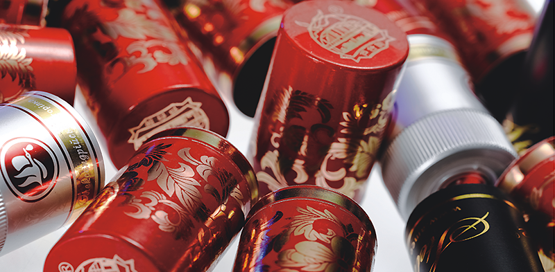 瓶蓋絲印、燙金、熱轉(zhuǎn)印、移印